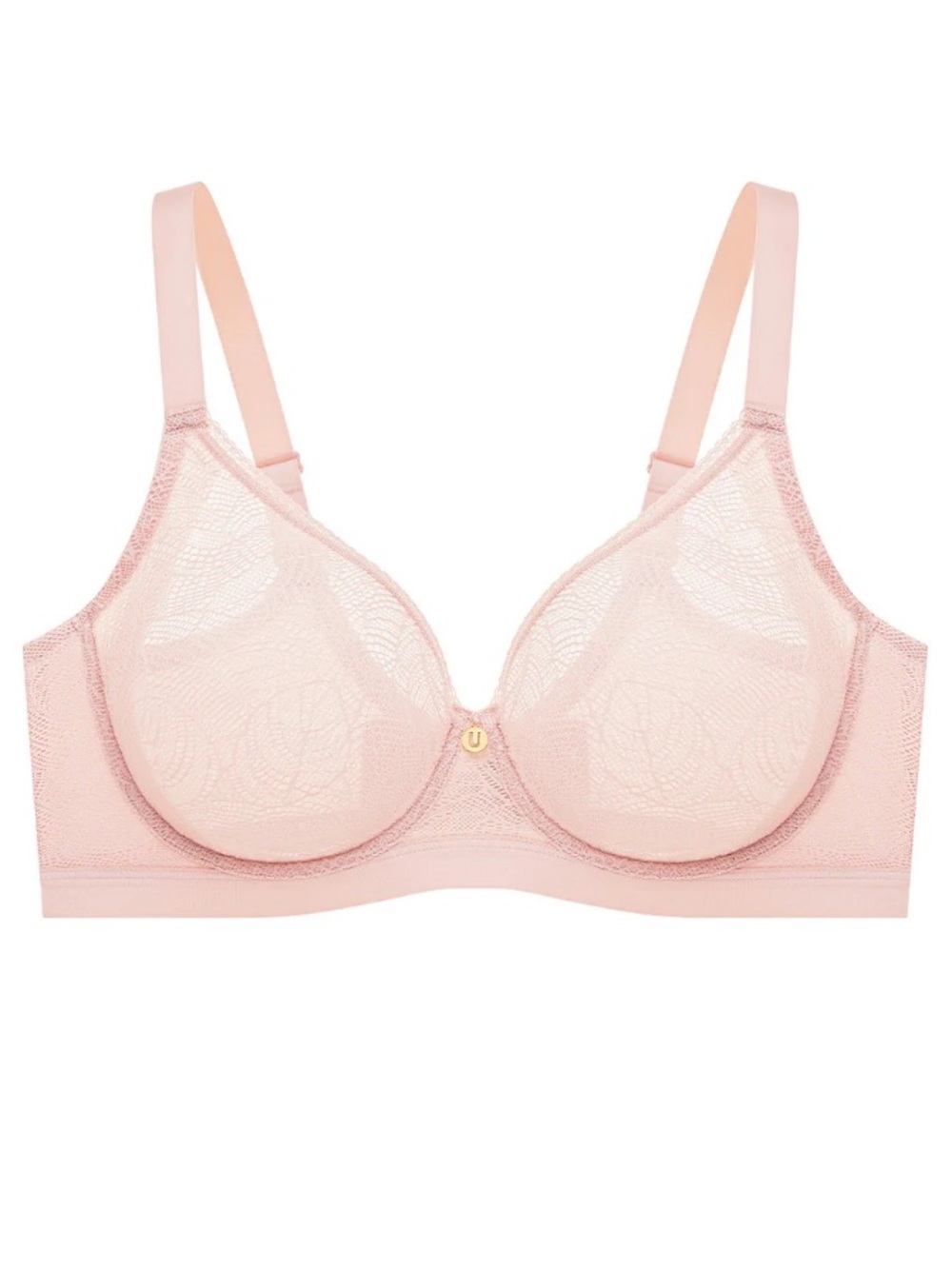 Understance Zoe FlexWire Sheer Lift Bra powder pink 38DDD